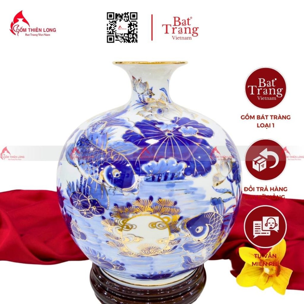 Bình Hút Tài Lộc Lý Ngư Vọng Nguyệt 230734