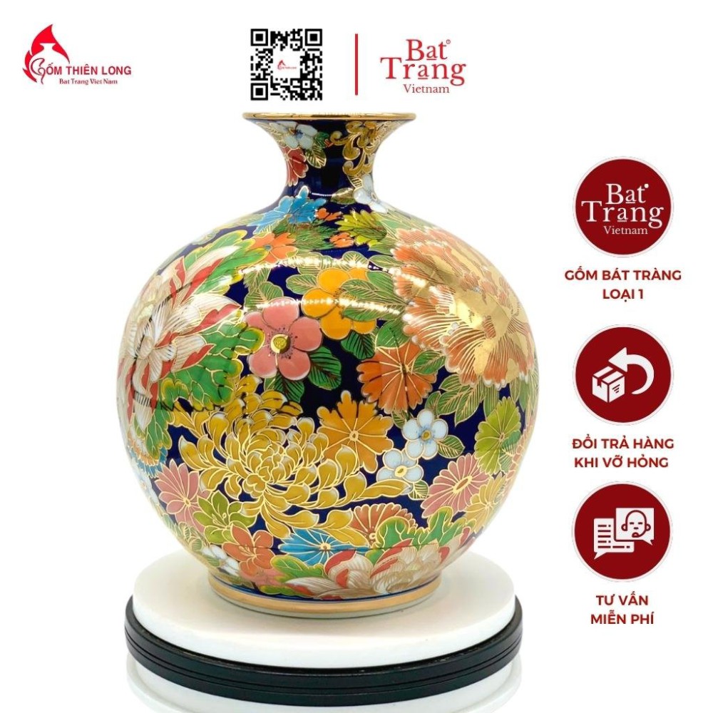 Bình Hút Lộc Ngàn Hoa Vẽ Vàng HLCA017