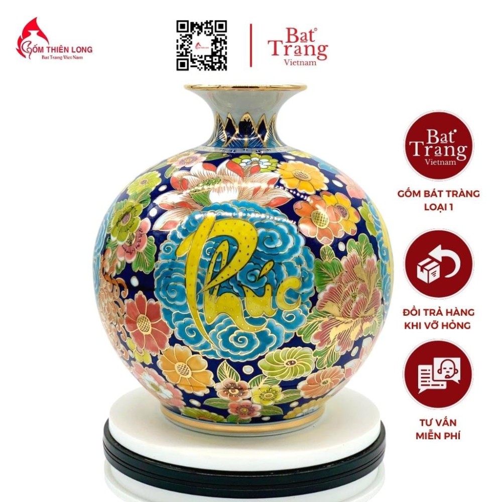 Bình Hút Lộc Phúc Đức Tài Lộc Vẽ Vàng HLCA018