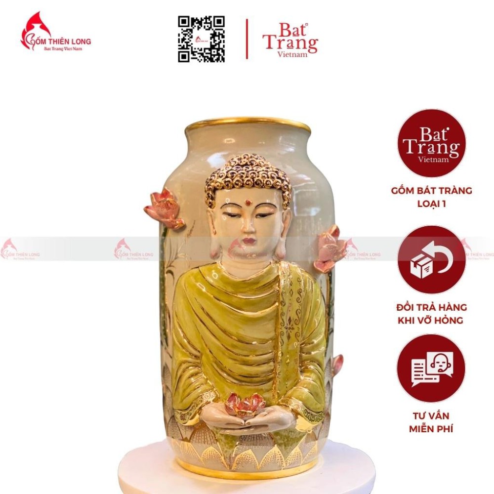 Bình Phật Vẽ Vàng 24k 230742