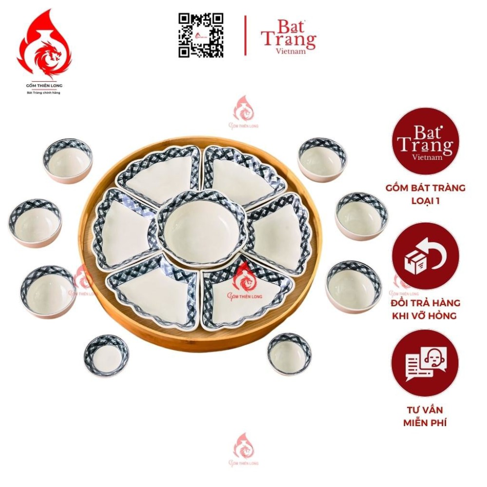 Bộ Bát Đĩa Hoa Mặt Trời Vẽ Viền Miệng 230896