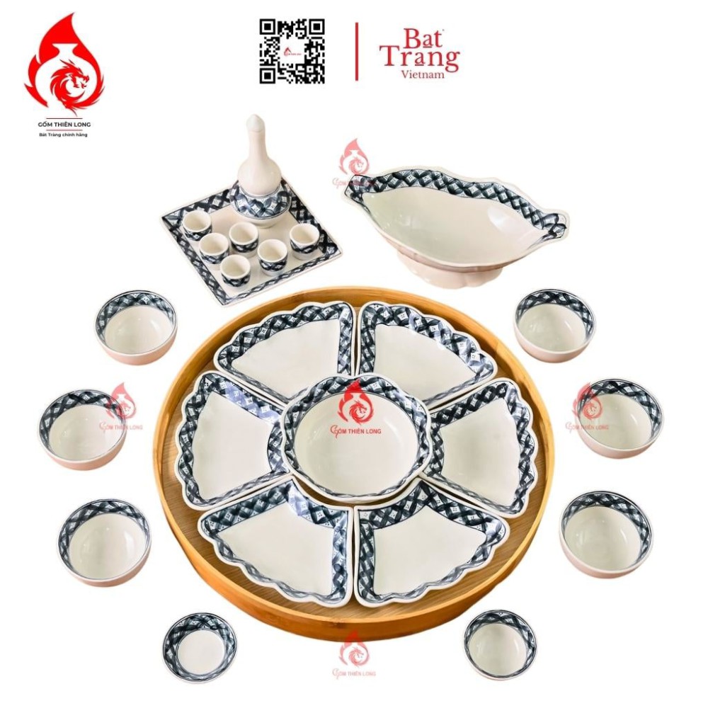 Bộ Bát Đĩa Hoa Mặt Trời Vẽ Viền Miệng 230896