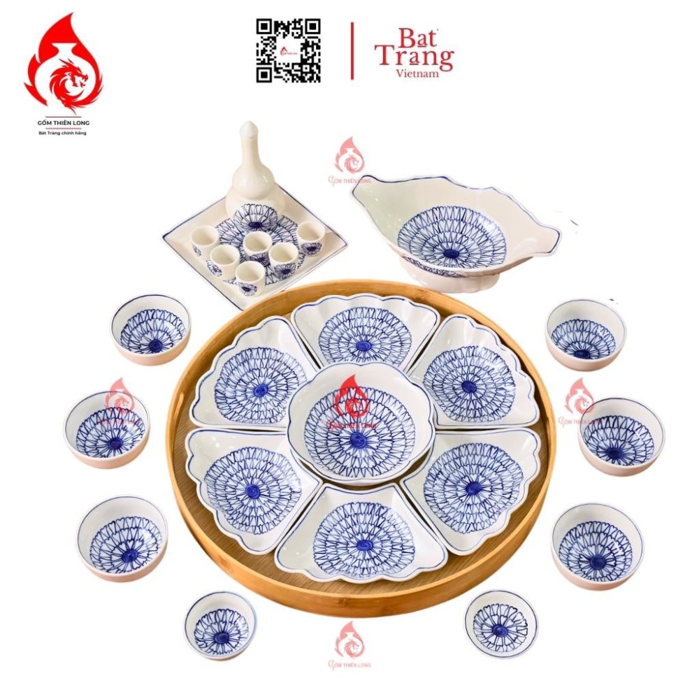 Bộ Bát Đĩa Hoa Mặt Trời Vẽ Bồ Công Anh 230898