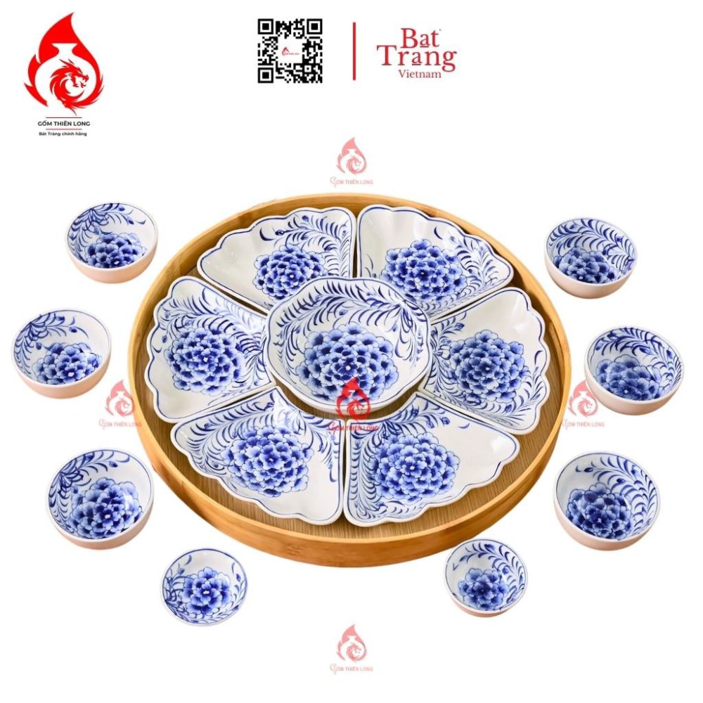 Bộ Bát Đĩa Hoa Mặt Trời Vẽ Mẫu Đơn 230892