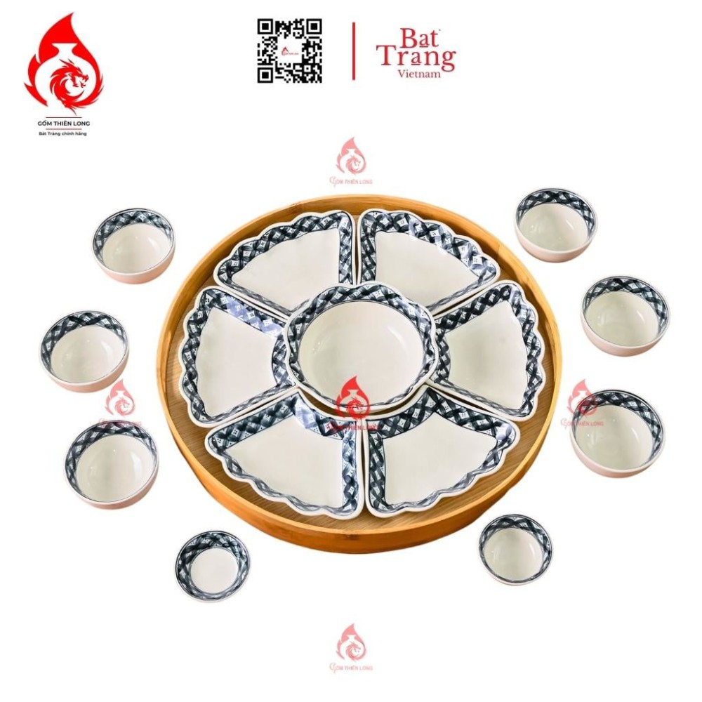 Bộ Bát Đĩa Hoa Mặt Trời Vẽ Viền Hoa 230893