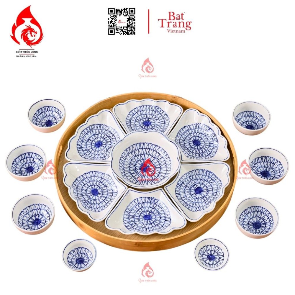 Bộ Bát Đĩa Hoa Mặt Trời Vẽ Bồ Công Anh 230898