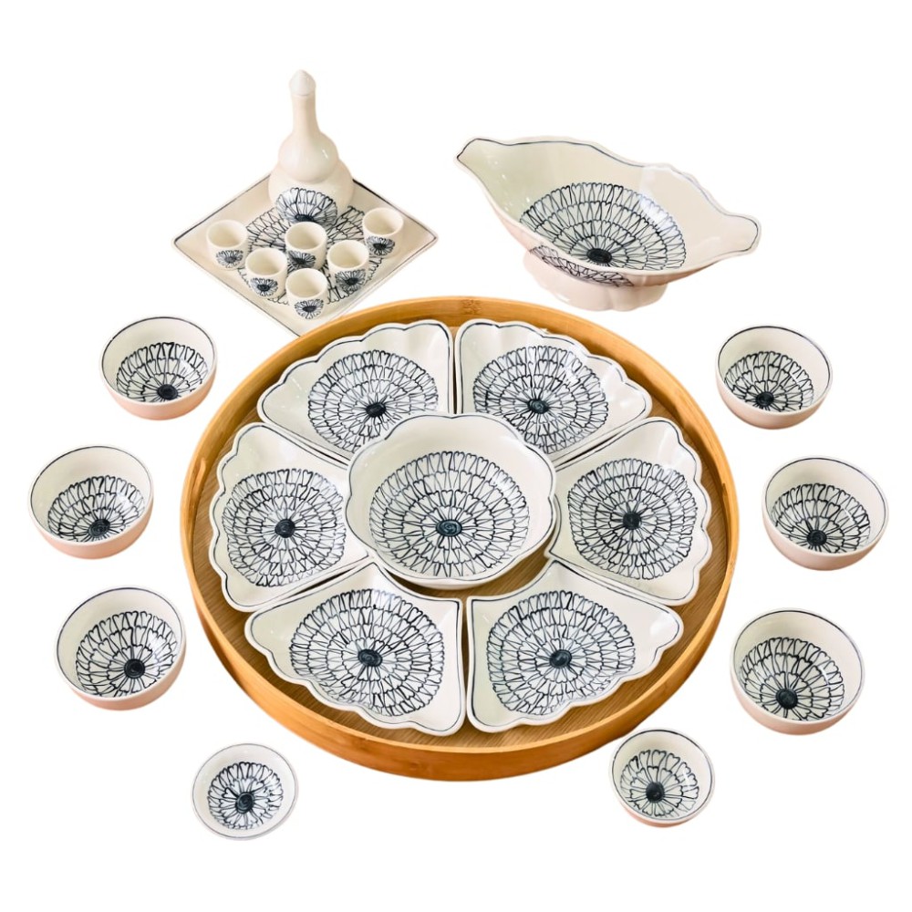 Bộ Bát Đĩa Hoa Mặt Trời Vẽ Bồ Công Anh 230899