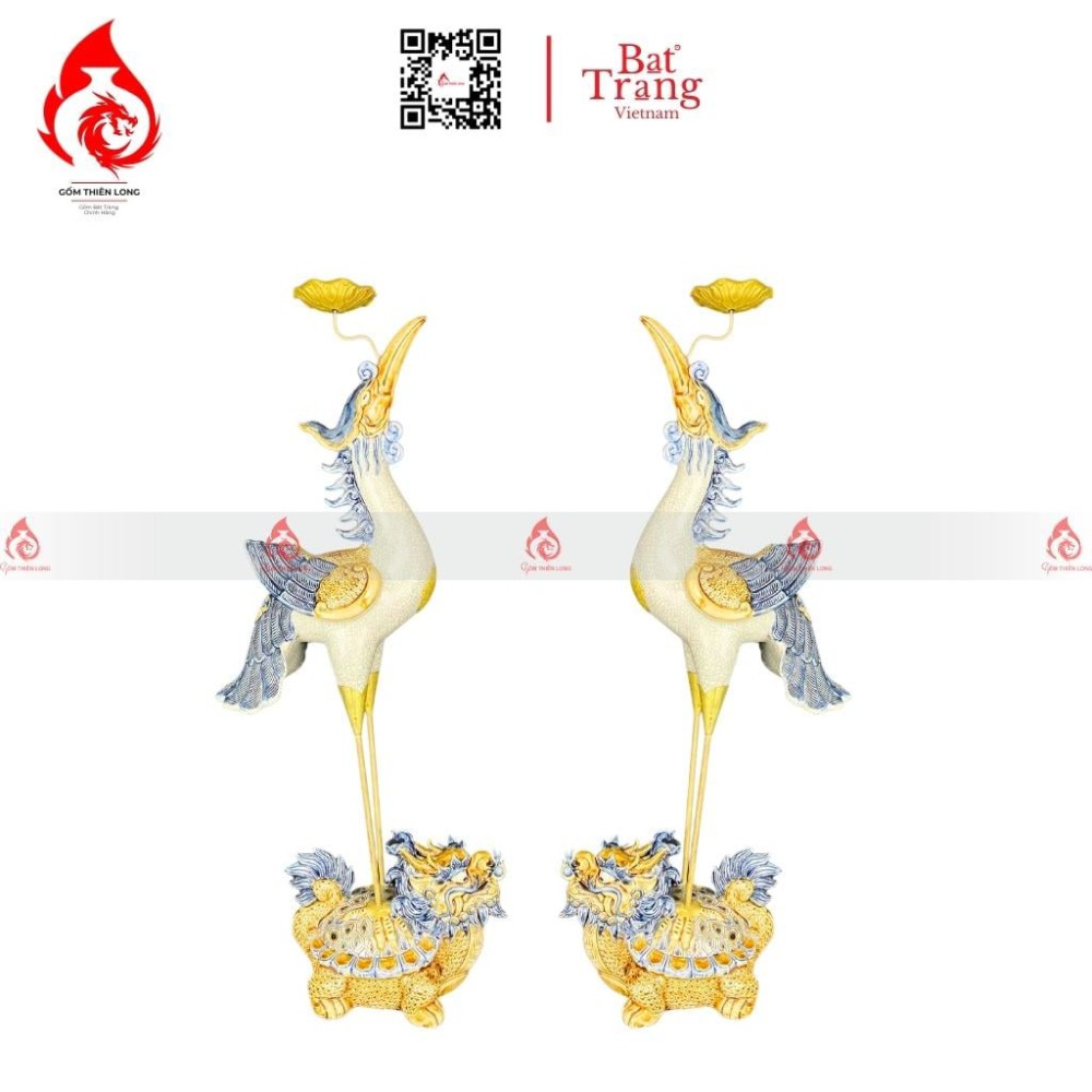 Bộ Đỉnh Hạc Tam Sự Men Rạn 230870