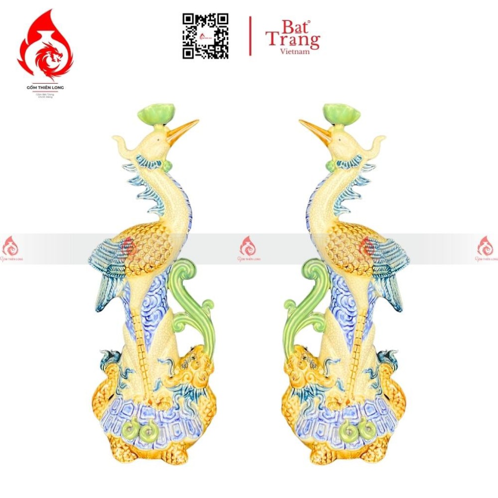 Bộ Đỉnh Hạc Chân Sứ Ngũ Sự Men Rạn 230873