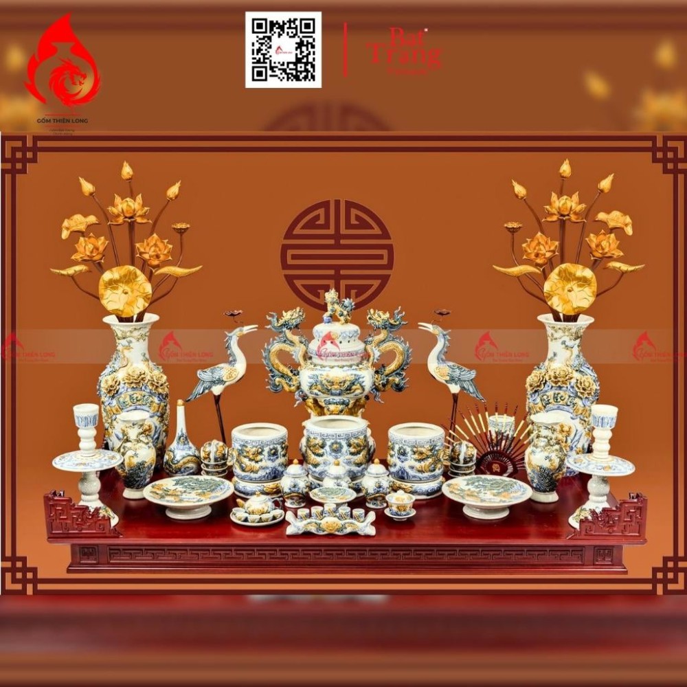 Bộ Đỉnh Hạc Tam Sự Men Rạn 230868