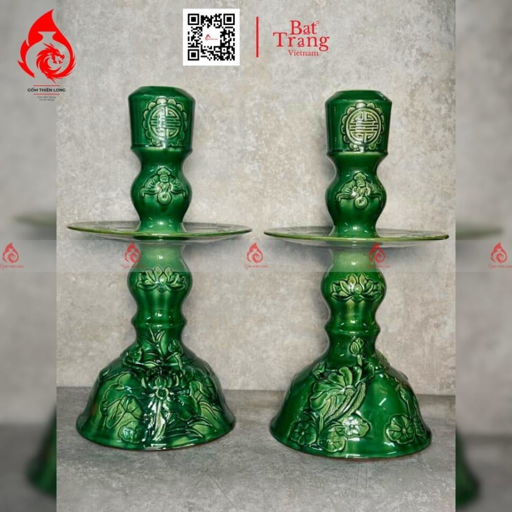 Bộ Đỉnh Hạc Chân Sứ Ngũ Sự Men Xanh Ngọc Lục Bảo 230861