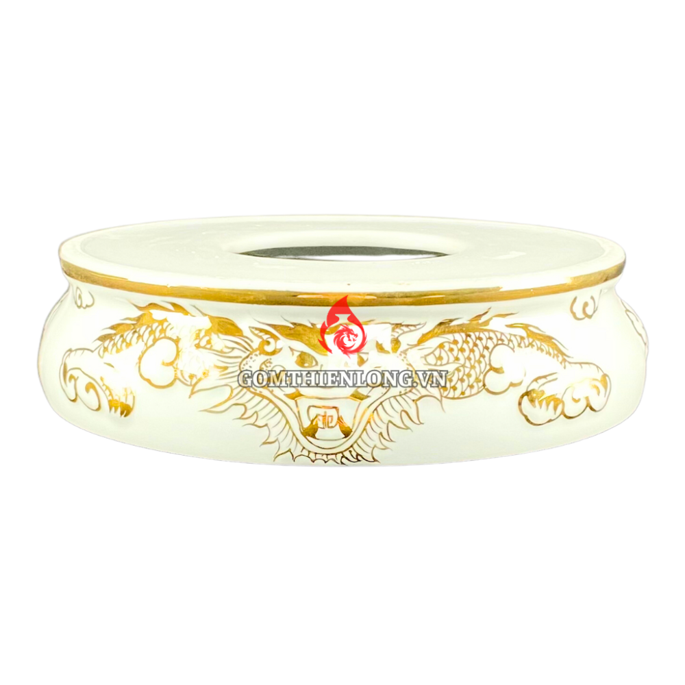 Chân Đế Bát Hương Bằng Sứ Vẽ Vàng Hoàng Kim 231168