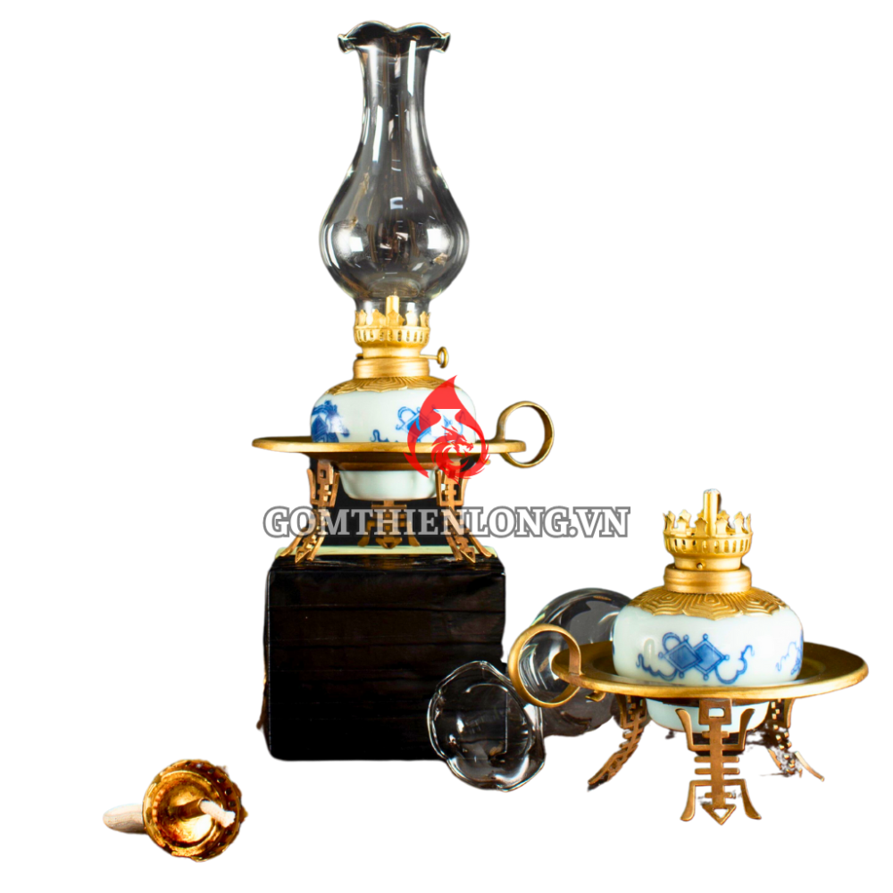 Đèn Dầu Thờ Bát Tràng Chân Đĩa Cổ Đồ 230217