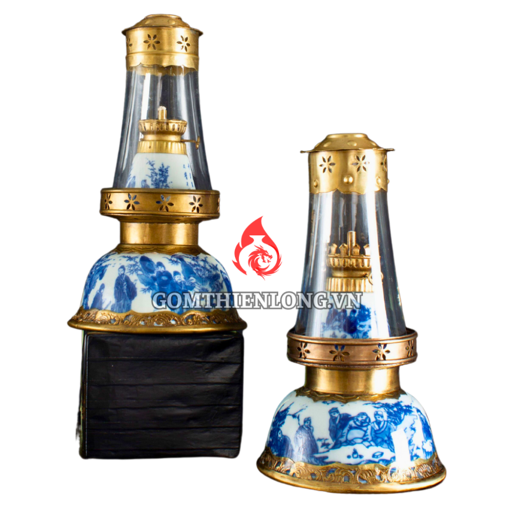 Đèn Dầu Thờ Bát Tràng Dáng Bát Úp Trúc Lâm Thất Hiền 230213