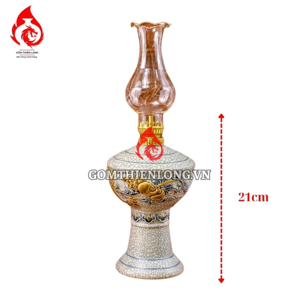 Đèn Dầu Thờ Bát Tràng Men Rạn 230179