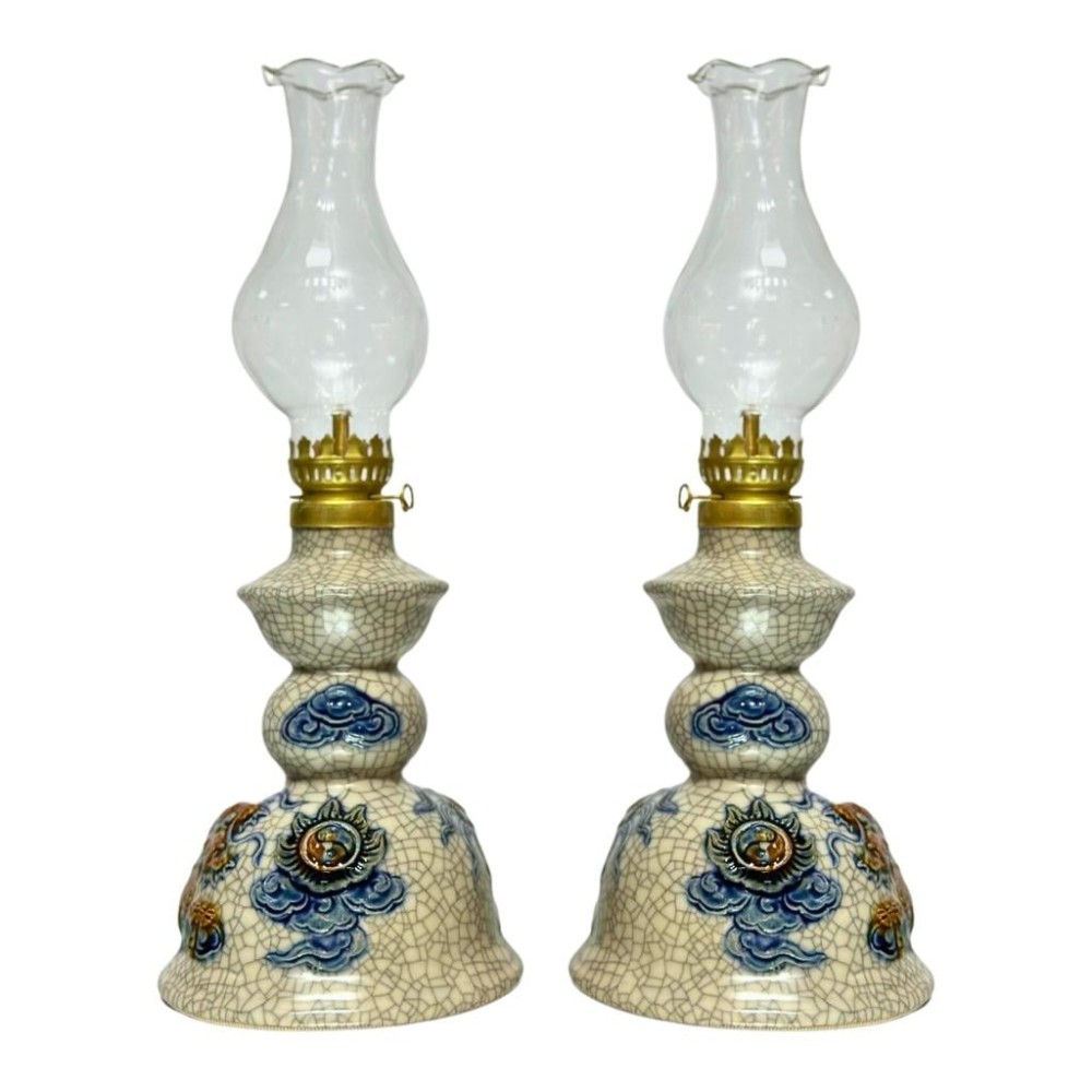 Đèn Dầu Thờ Bát Tràng Men Rạn 230139