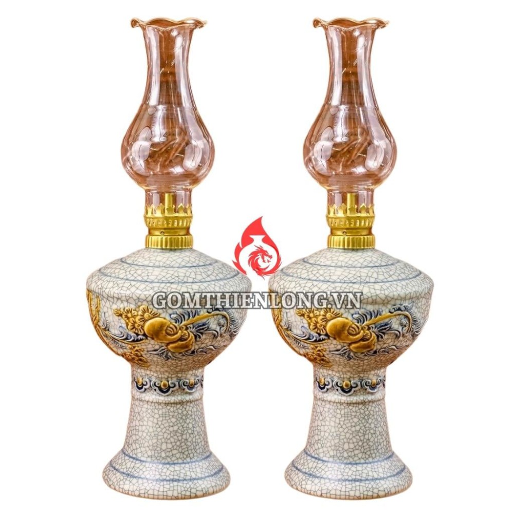 Đèn Dầu Thờ Bát Tràng Men Rạn 230179