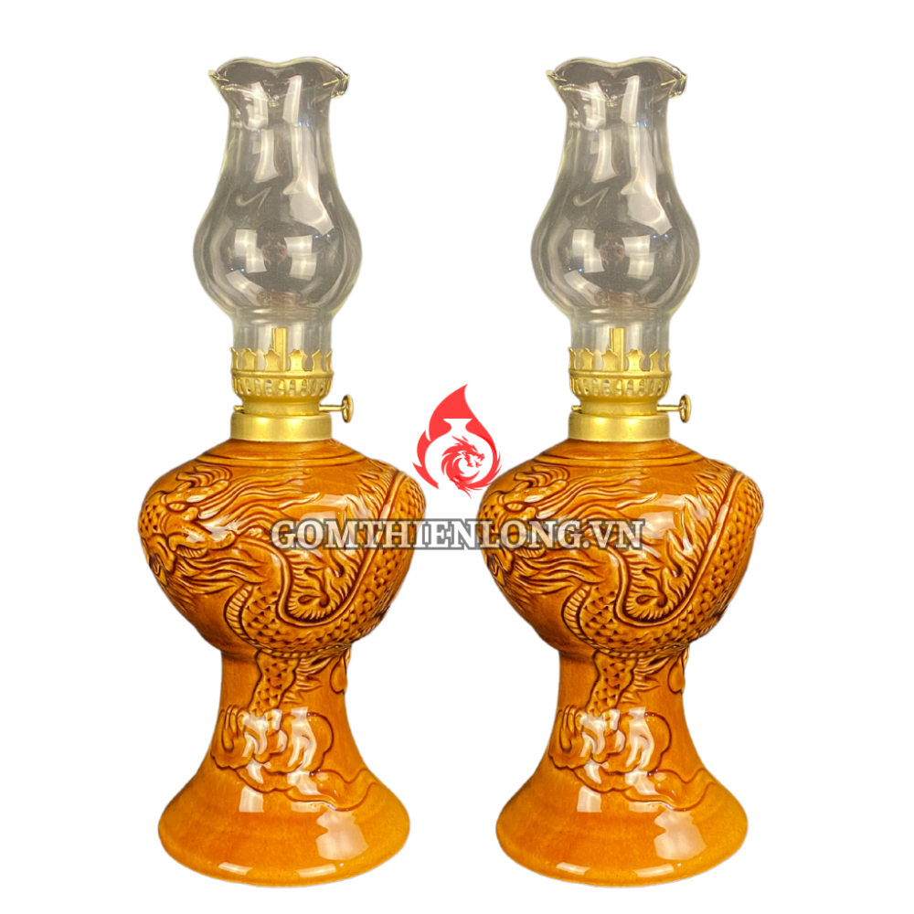 Đèn Dầu Thờ Bát Tràng Men Vàng Hoàng Thổ 230164