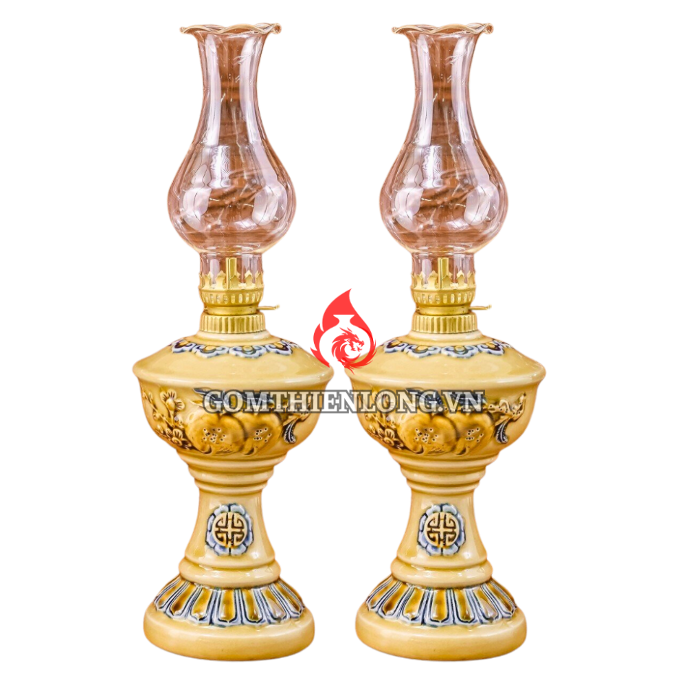 Đèn Dầu Thờ Bát Tràng Men Hoàng Tộc 230174