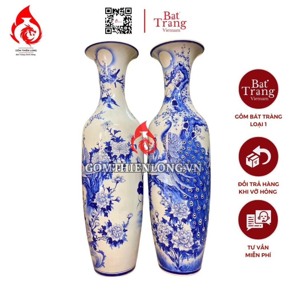 Lộc Bình Bát Tràng Công Hoa Phú Quý 230105