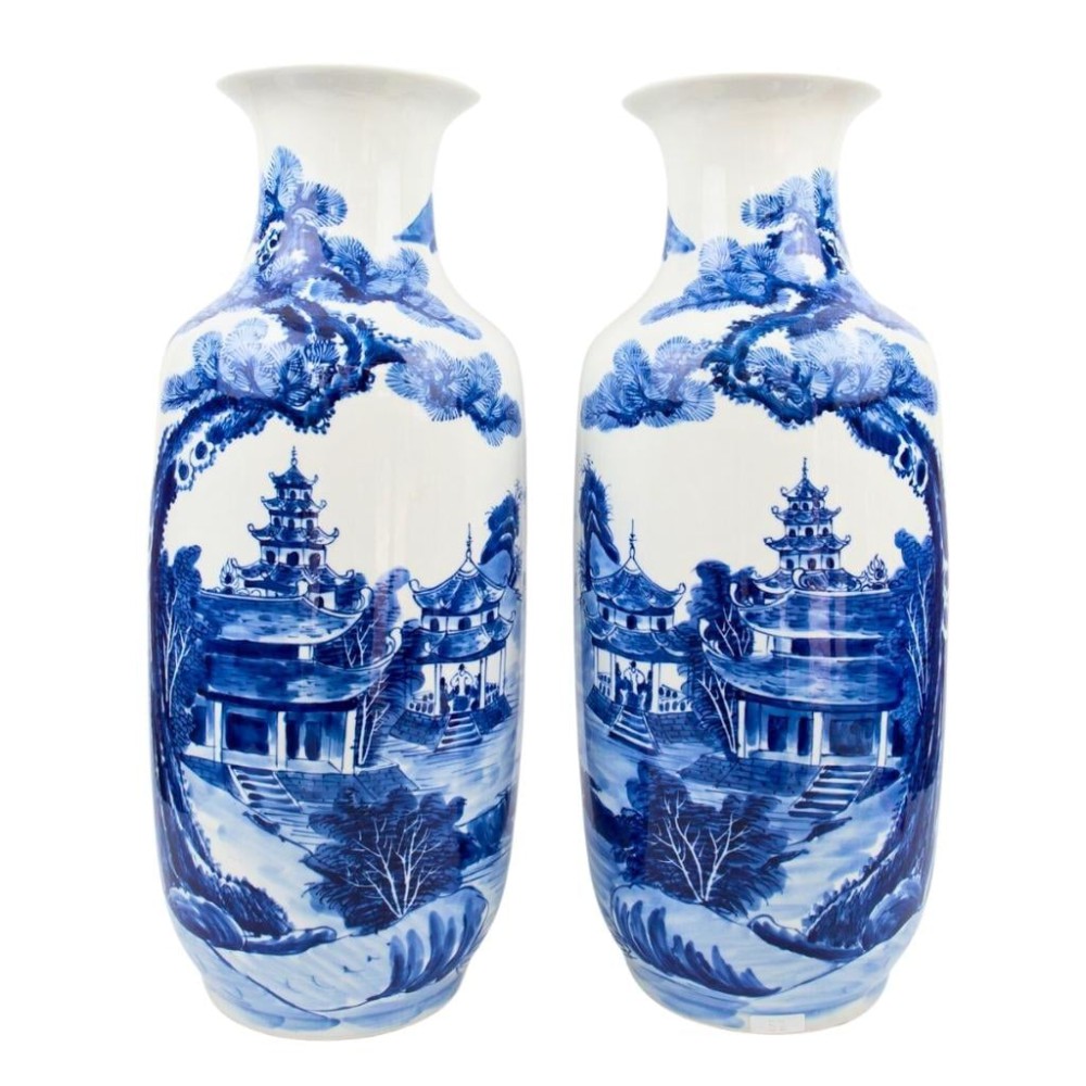 Lộc Bình Bát Tràng Men Lam Tùng Chùa Dáng Bí 230953