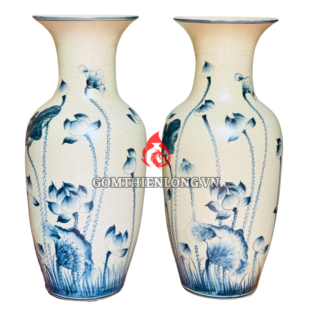 Lộc Bình Bát Tràng Men Rạn Sen Phú Quý 230997