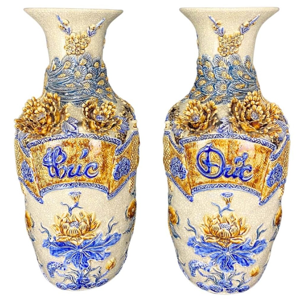 Lộc Bình Bát Tràng Men Rạn Phúc Đức 230998