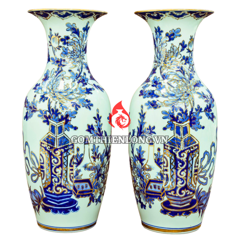 Lộc Bình Bát Tràng Vẽ Vàng Cổ Đồ 230989