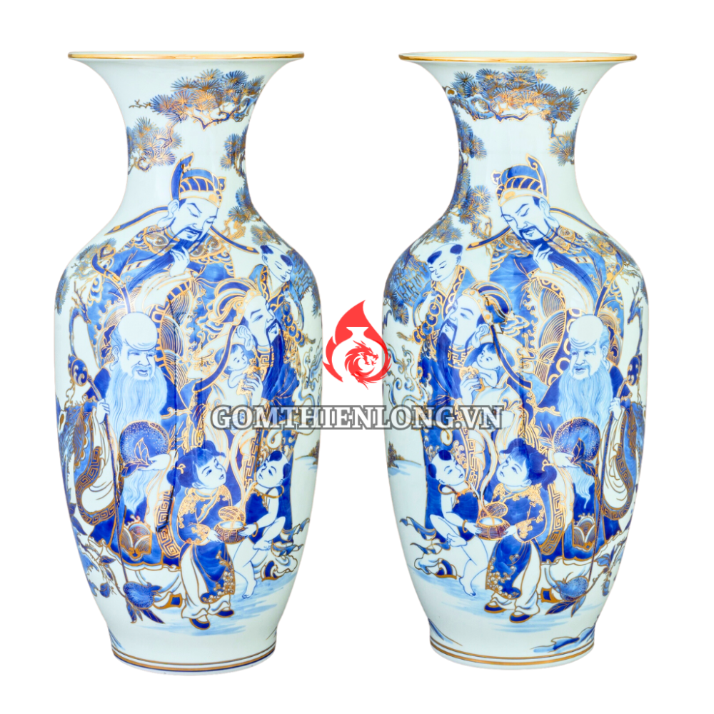 Lộc Bình Bát Tràng Vẽ Vàng Phúc Lộc Thọ 230965