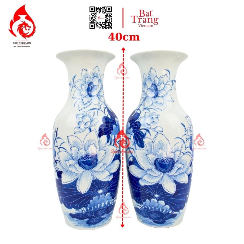 Lộc Bình Men Lam Sen Phú Quý 236104