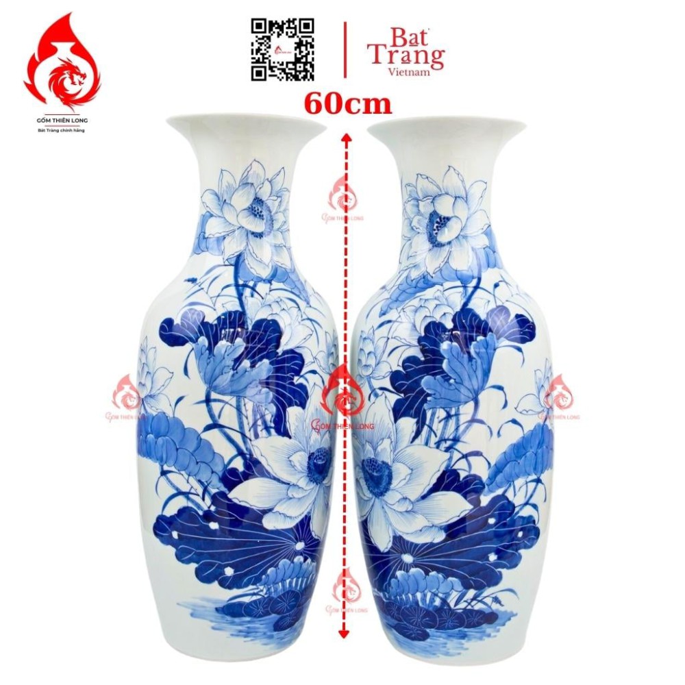 Lộc Bình Men Lam Sen Phú Quý 236104