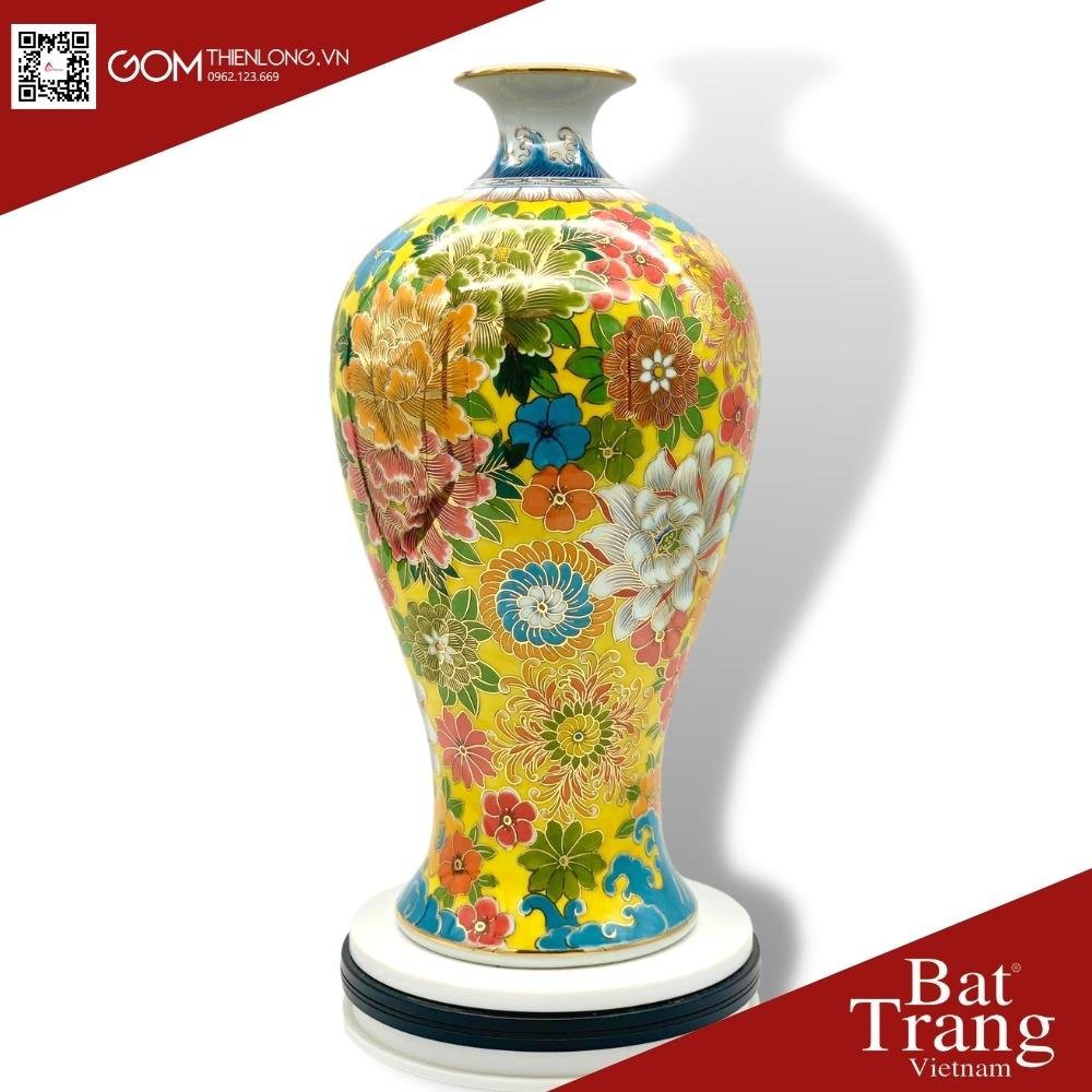 Mai Bình Tài Lộc Ngàn Hoa Vẽ Vàng