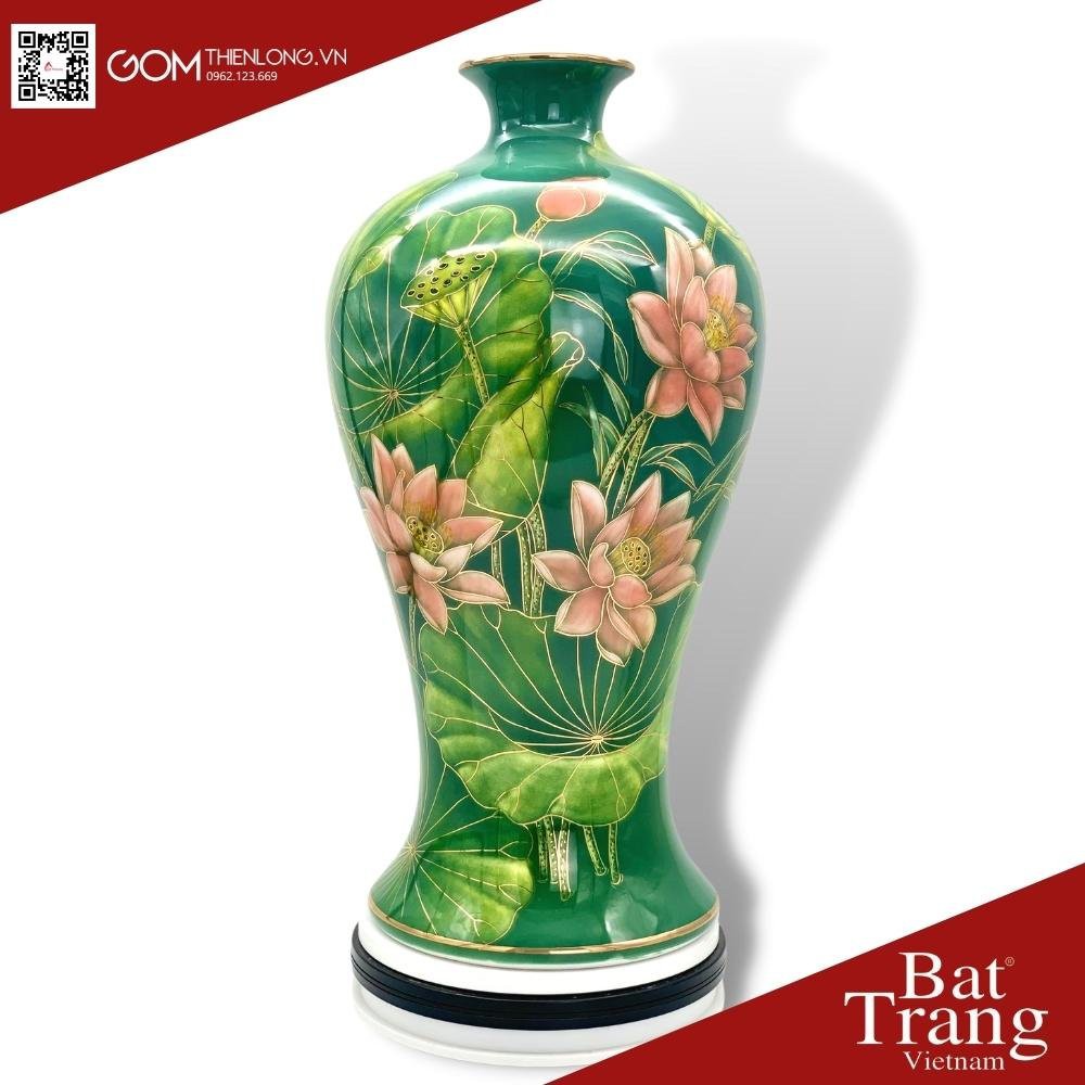 Mai Bình Tài Lộc 3D Vẽ Vàng Thuận Buồm Xuôi Gió Sen