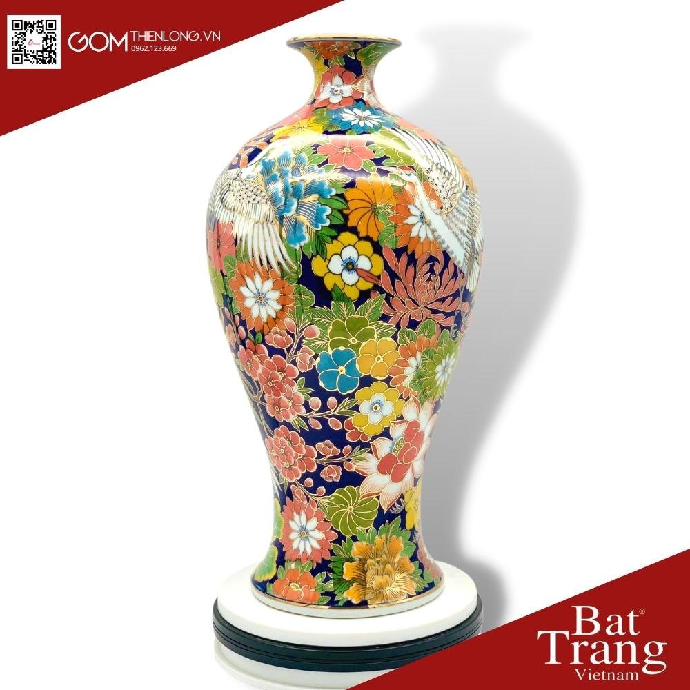 Mai Bình Tài Lộc Chim Hoa Vẽ Vàng