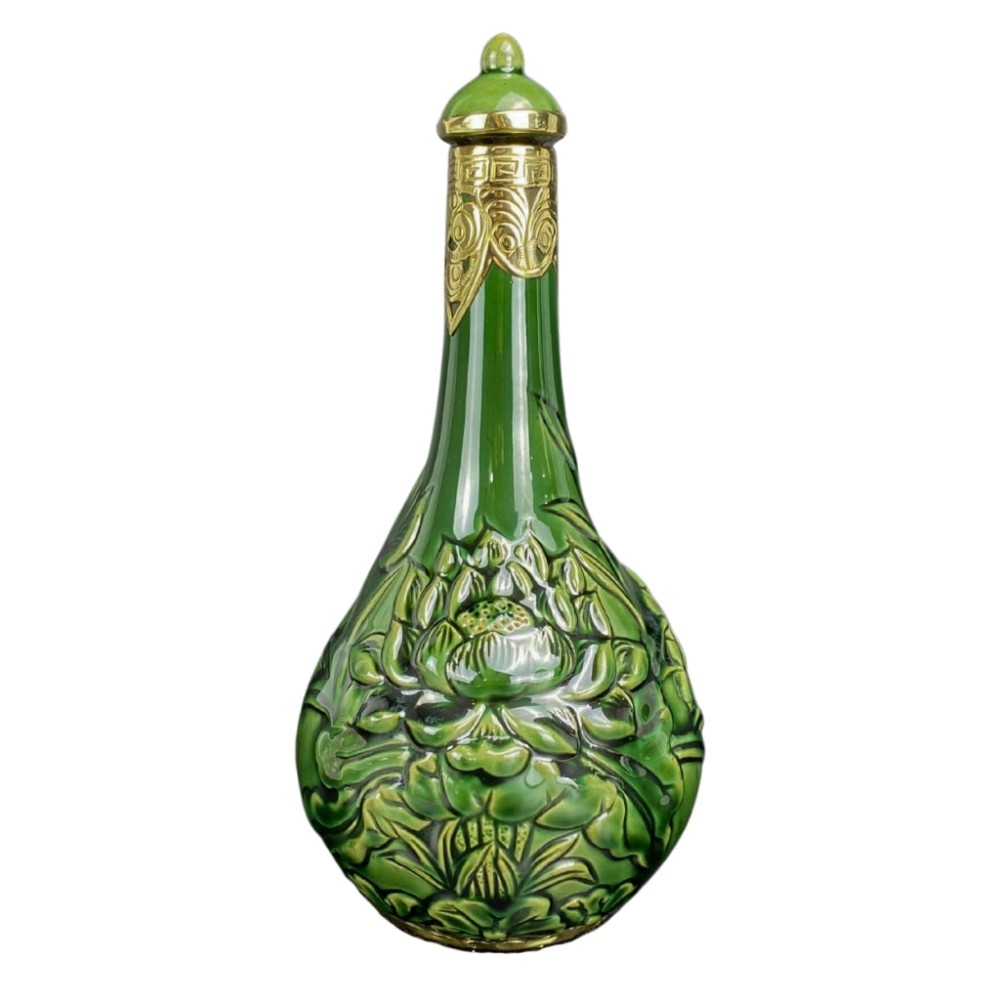 Nậm Rượu Thờ Bát Tràng Men Xanh Ngọc Lục Bảo 240139