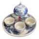 Bộ Ấm Chén Bàn Thờ Men Rạn Vẽ Rồng Phượng 231138