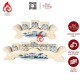 Bộ Kỷ Chén Thờ Men Rạn Vẽ Hoa Sen 231064