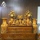 Bộ Kỷ Chén Thờ Men Vàng Hoàng Thổ Đắp Rồng 231063