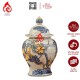 Chóe Thờ Bát Tràng Men Rạn Đắp Nổi Long Chầu Nguyệt 230231R