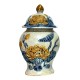 Chóe Thờ Bát Tràng Men Rạn Đắp Nổi Hoa Sen 230233S