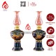 Đèn Dầu Thờ Bát Tràng Men Xanh Tím Vẽ Vàng 230175