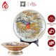 Mâm Bồng Sứ Bát Tràng Men Rạn Đắp Nổi Vẽ Vàng Rồng Phượng 231118