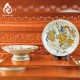 Mâm Bồng Sứ Bát Tràng Men Rạn Đắp Nổi Vẽ Vàng Long Ẩn 231119