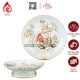 Mâm Bồng Sứ Bát Tràng Vẽ Vàng Hoàng Kim Hoa Sen 231036