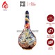 Nậm Rượu Thờ Bát Tràng Men Xanh Tím Coban Vẽ Vàng 240153