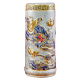 Ống Đựng Nhang Bằng Sứ Men Rạn Vẽ Vàng Hoa Sen 231099