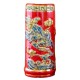 Ống Đựng Nhang Bằng Sứ Men Đỏ Vẽ Vàng Hoa Sen 231105