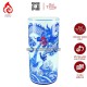Ống Đựng Nhang Bằng Sứ Men Lam Ngọc Vẽ Long Cuốn Thủy 231091R