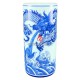 Ống Đựng Nhang Bằng Sứ Men Lam Ngọc Vẽ Long Cuốn Thủy 231091R