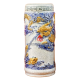 Ống Đựng Nhang Bằng Sứ Men Rạn Đắp Nổi Long Cuốn Thủy 231096